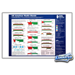 US Bands Chart and WAS Map 11 x 17 (Laminated)